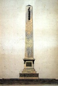 Design til et neo-klassisk monument til 