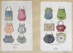 Design til skuldertasker, 1822 af French School