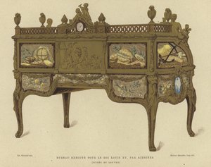Skrivebord lavet til kong Louis XV af Frankrig af Jean Henri Riesener, 1700-tallet