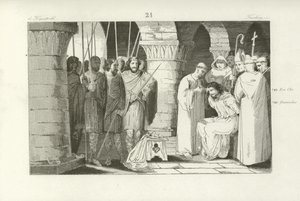 Dethroning of Childeric III, King of the Franks, 752  af French School