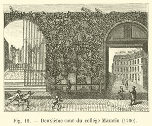 Anden gårdhave til Mazarin College, 1760 af French School