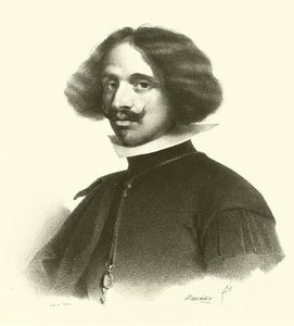 Diego Rodriguez de Silva y Velazquez, portræt (gravering) af French School
