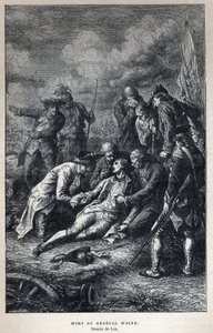 Opdaget Canada: General James Wolfe (1727-1759) død ved slaget ved Quebec den 13. september af French School