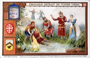 Opdagelse af liget af Frédéric Barberousse i Selef-floden af French School