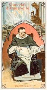 Dominikanerbroder (chromolitho) af French School