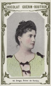 Draga, dronning af Serbien (farvet foto) af French School
