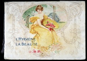 Tegning af en nøgen ung kvinde, der symboliserer hygiejne og skønhed. af French School