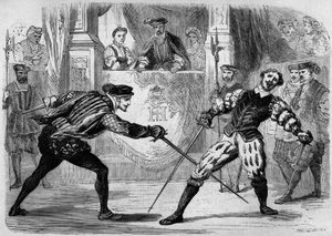 Duel mellem Francois de Vivonne de la Chataigneraie og Guy de Chabot, baron de Jarnac, Saint Germain en Laye, Frankrig 10. juli af French School