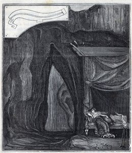 Ear of Dionysio - Orecchio di Dionisio (Orecchio di Dionigi) - Interiør af hulen kendt som Ear of Denys i Syracusa - Indgravering i "" Videnskaber bragt til alles yndefulde - fysik og kemi"" af Alexis Clerc - Slutningen af 19. århundrede. Privat co af French School