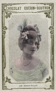 Edmee Favart (farvet foto) af French School