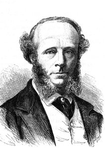 Edward Orange Wildman WITEHOUSE (1816-1890), engelsk elektroingeniør på det transatlantiske telegrafiske kabel. Indgravering 1868 af French School