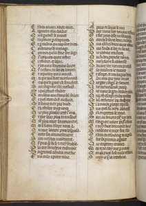 Egerton MS 881 f.65v, Guillaume de Lorris og Jean de Meun, Roman de la Rose (vellum) af French School