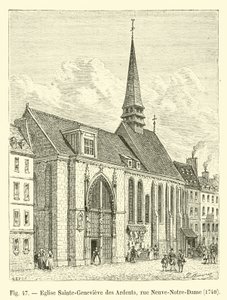 Sainte-Genevieve des Ardents kirke, rue Neuve-Notre-Dame, 1704 af French School