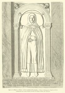 La Minerva kirke, Rom, gravsten fra Fra Angelico (gravering) af French School