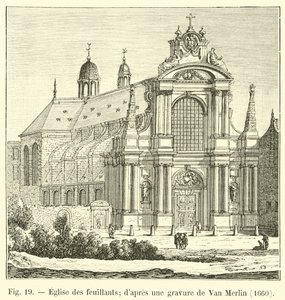 Feuillanternes Kirke; efter en gravering af Van Merlin, 1660 af French School