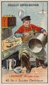 Elektrisk loddekolbe (chromolitho) af French School