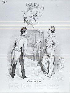 Elektricitet, karikatur af 1848-revolutionen af French School