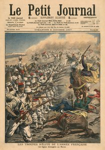 Elitetropper fra den franske hær, den franske fremmedlegion i Marokko, illustration fra 