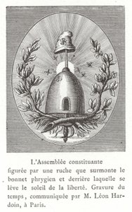 Emblem for den konstituerende forsamling, den franske revolution af French School