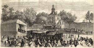 Enghien-les-Bains til Montmorency Line - Indvielse af Enghien Railway til Montmorency", 30. juni af French School