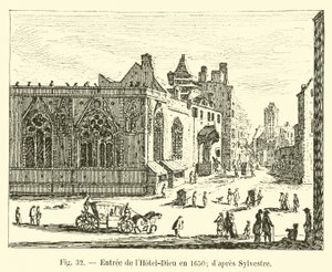 Indgang til Hotel-Dieu i 1650; ifølge Sylvester af French School