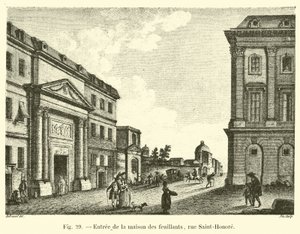 Indgang til feuillanternes hus, rue Saint-Honore af French School