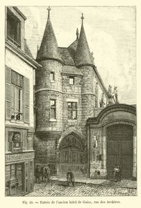 Indgang til det tidligere Hôtel de Guise, rue des Archives af French School