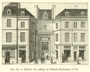 Indgang til kollegiet i Plessis-Sorbonne, 1779 af French School