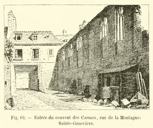 Indgang til karmelitterklosteret, rue de la Montagne-Sainte-Genevieve af French School