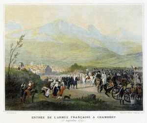 Den franske hærs indtræden i Chambery, 25. september af French School