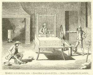Pinmagere i det attende århundrede, Cannetilleur og poseurs de têtes (gravering) af French School
