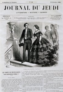Afsnit af romanserien Greven af Monte Cristo (Monte Cristo) - i "" Le Journal du Jeudi"" fra 14/10/1860 af French School