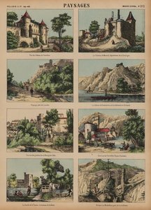 Europæiske scener (farvegravering) af French School