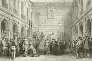 Henrettelse af Montmorenci i domstolen i Hotel de Ville, Toulouse, 30. oktober 1632 af French School