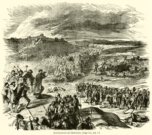 Extermination des Madianites (gravering) af French School