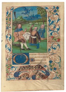 F. 37 Bebudelse til Hyrderne, c. 1480 af French School
