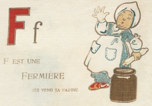 F er en landmand, der sælger hendes mel. af French School