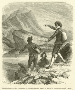 Fables de Gellert, Till Eulenspiegel (gravering) af French School
