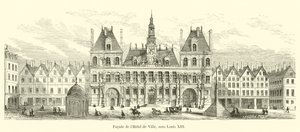 Facade af Hôtel de Ville, under Ludvig XIII af French School