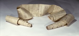 Faksimile af en pergamentrulle fra det 13. århundrede brugt af middelaldermunke af French School