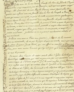 Faksimile af Louis XVI af Frankrigs testamente af French School