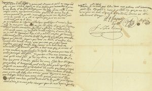 Faksimile af Marie Antoinettes testamente af French School