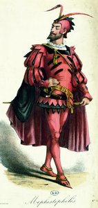 Fancy dress kostume til Mephistopheles, fra LArt du Travestissement af Leon Salut, 1885 af French School