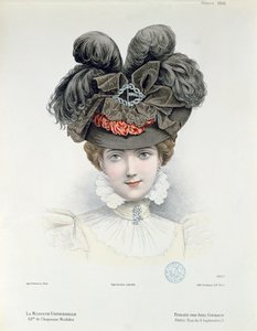 Modeplade fra La Modiste Universelle, februar 1898 af French School