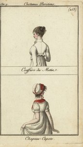 Modische Frisur und Hut, Paris