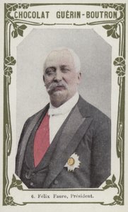 Felix Faure, præsident (farvet foto) af French School