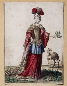 Kvinde ballet kostume - gravering af French School