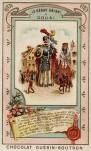 Festival of Gayant the Giant, Douai, Frankrig (chromolitho) af French School