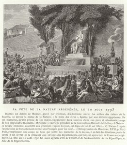 Festival of the Regeneration of Nature, Paris, 10. august 1793 af French School