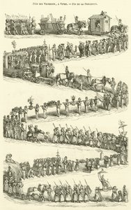 Fete des Vignerons, i Vevey, afslutningen på optoget (stik) af French School